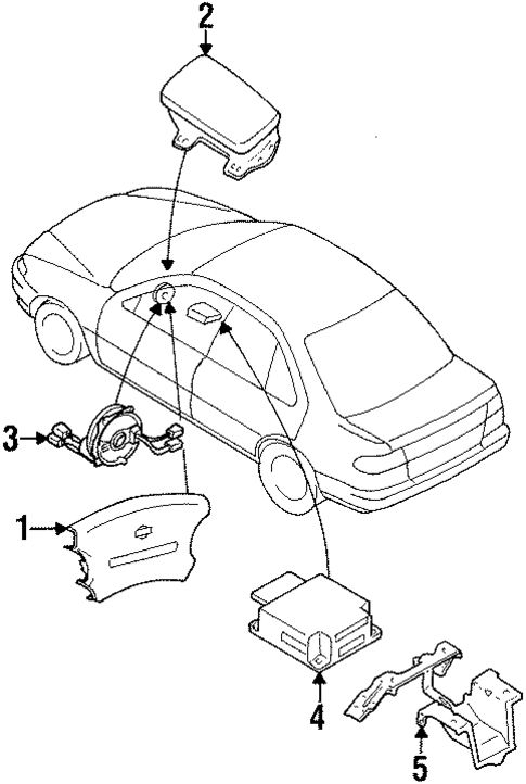 Air Bag Components for 1995 Nissan 200SX #0