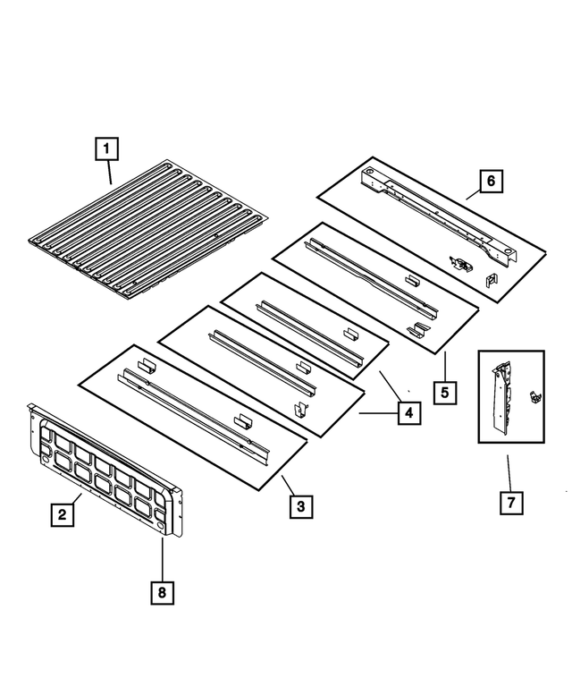 68141708AA - Body Sheet Metal Except Doors: Rear Box Crossmember for Mopar Image