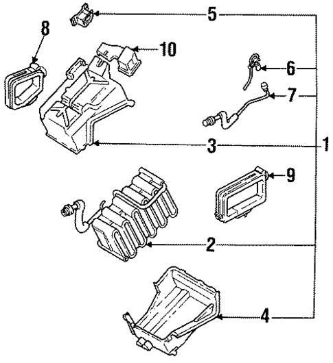 Evaporator Components for 1994 Subaru Loyale #0