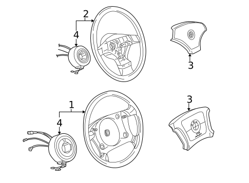 Steering Wheel & Trim for 1998 BMW Z3 #0