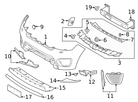 Bumper & Components - Front for 2021 Land Rover Range Rover Sport #0