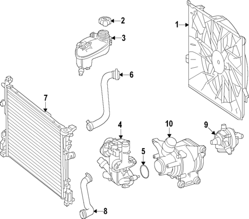 Cooling System for 2021 Mercedes-Benz A35 AMG #1