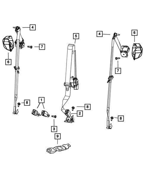 Seat Belts for 2015 Jeep Grand Cherokee #0