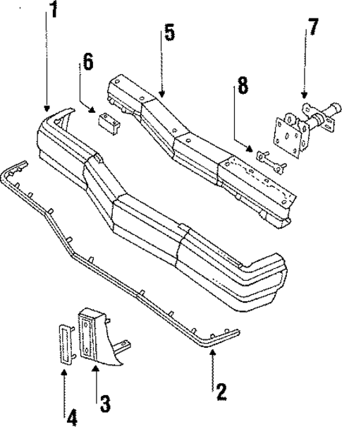 Front Bumper for 1984 Pontiac Phoenix #0