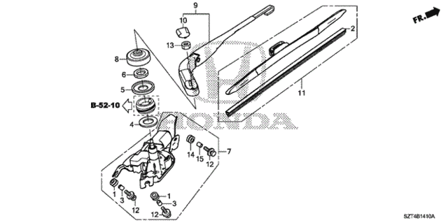 Rear Wiper for 2012 Honda CR-Z #0