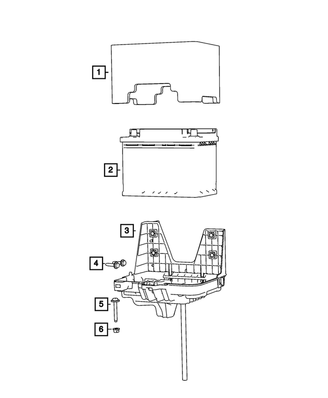 68086561AE - : Battery Tray for Mopar Image