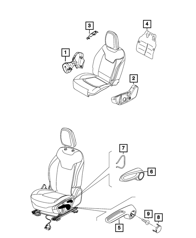 7QE69LXHAA - Interior Trim: Front Seat Shield for Mopar Image image