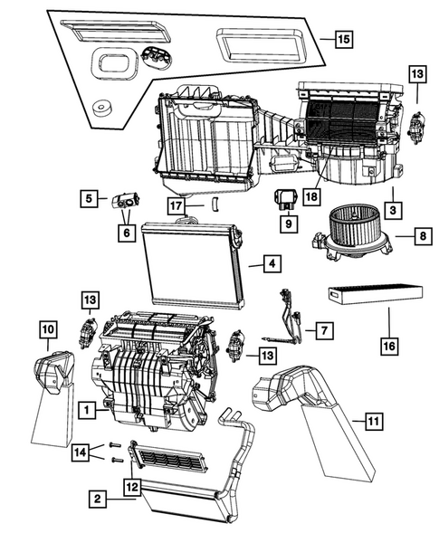 Air Conditioner and Heater Units for 2013 Jeep Wrangler #0