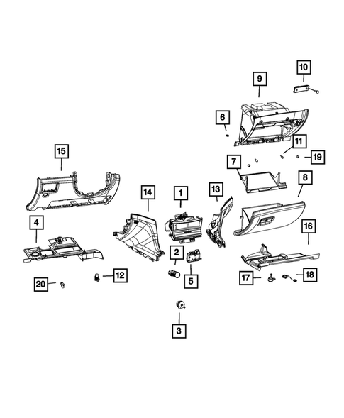 Instrument Panel for 2020 Jeep Grand Cherokee #1