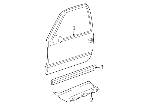 Exterior Trim - Front Door for 2004 Chevrolet Avalanche 2500 #0