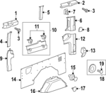 LK4Z61312A59CA - Body: Front Molding for Ford: E-Transit, Transit-150, Transit-250, Transit-350, Transit-350 HD Image