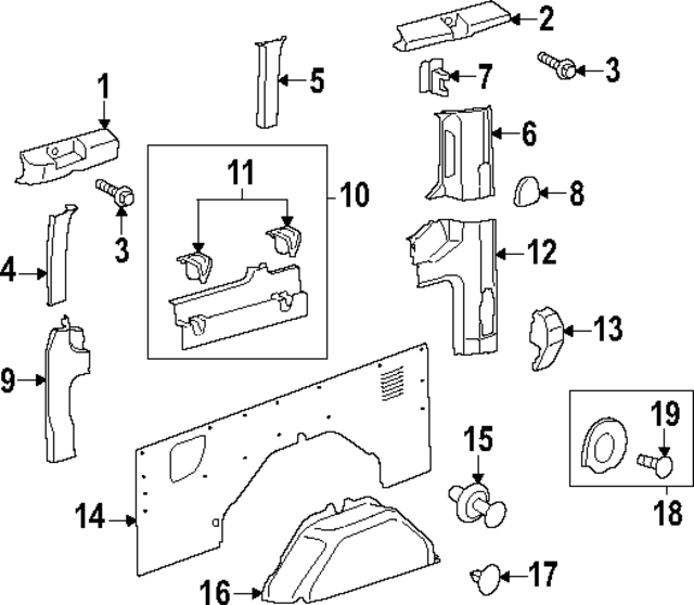 LK4Z61312A59CA - Body: Front Molding for Ford: E-Transit, Transit-150, Transit-250, Transit-350, Transit-350 HD Image