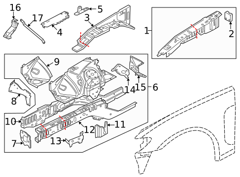 Structural Components & Rails for 2010 Jaguar XFR #0