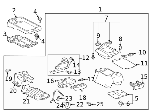 Center Console for 2007 Toyota Sienna #0