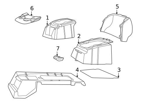 Rear Console for 1999 Ford F-250 Super Duty #0