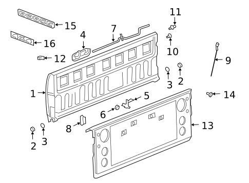 Exterior Trim - Pick UP Box for 2003 Dodge Ram 1500 #0
