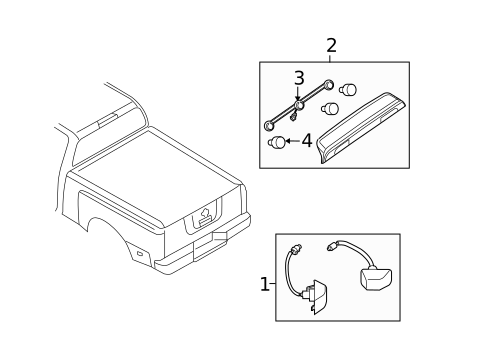 High Mounted Stop Lamp for 2007 Nissan Frontier #0