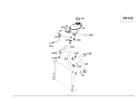Expansion Reservoir, Mount and Hoses for 2012 Mercedes-Benz E 350 #0