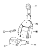68104719AA - Interior Trim: Front Seat Back Foam, Left for Mopar Image