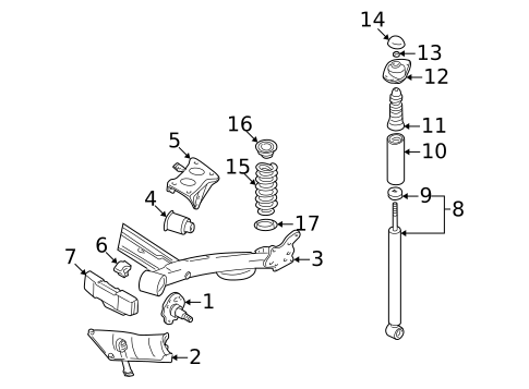 Rear Suspension for 2003 Volkswagen Jetta #0