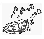 5GM941005C - Electrical: Headlamp Assembly for Volkswagen: e-Golf, Golf, Golf Alltrack, Golf R, Golf SportWagen, GTI Image