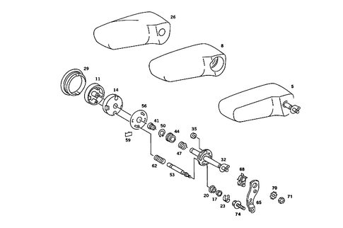 Folding Armrest for 1990 Mercedes-Benz 190E #0