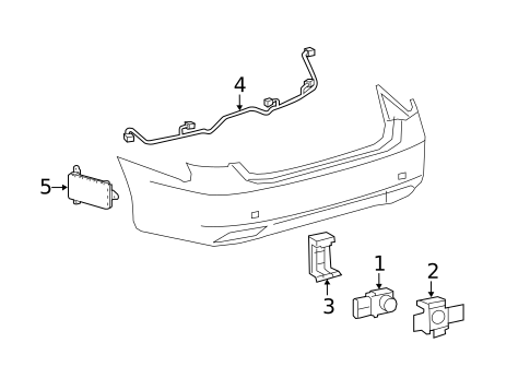 Bumper & Components - Rear for 2013 Lexus LS460 #1