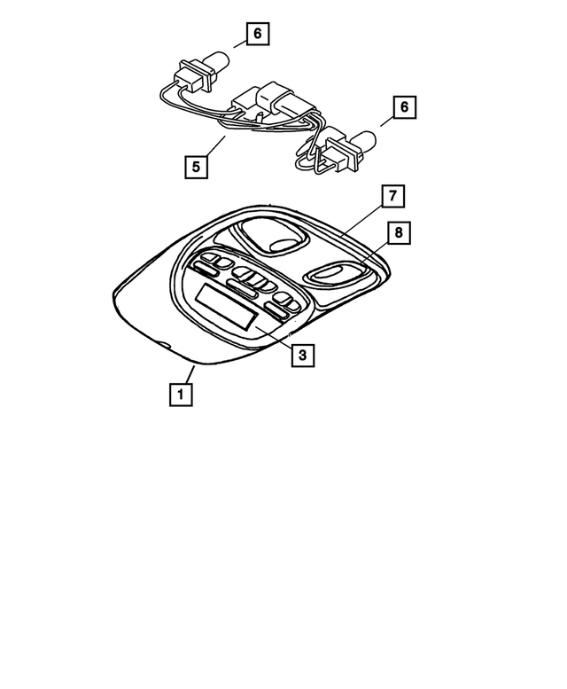 1AR331L2AA - Instrument Panel and Radios and Consoles: Overhead Mini Console for Mopar Image