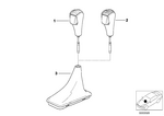 25161423500 - Gearshift: Selector Lever Handle,Leath,Plastic Ring for BMW Image