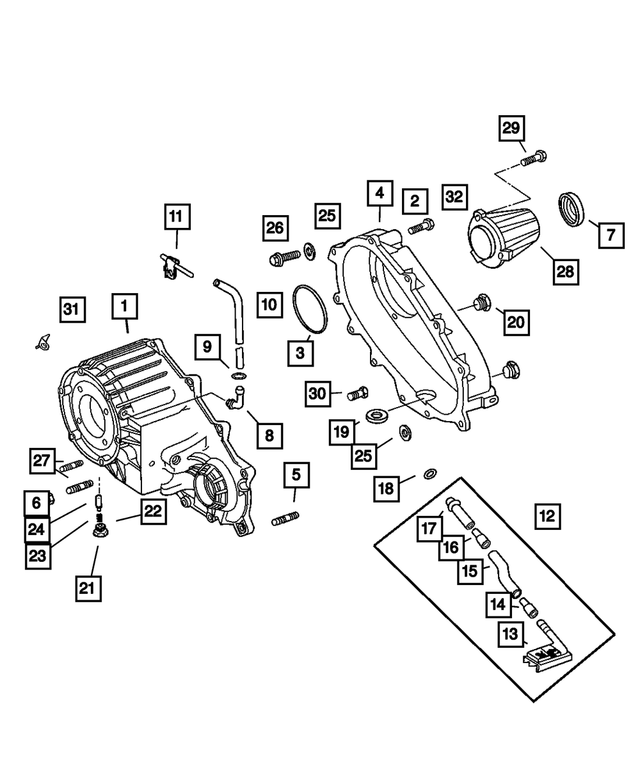 5080859AB - Transfer Case Model 273 [DH3]: Hex Flange Head Bolt for Chrysler: Aspen | Dodge: Dakota, Durango, Ram 1500, Ram 2500, Ram 3500 | Jeep: Gladiator, Liberty, Wrangler, Wrangler JK | Ram: 1500, 2500, 3500, Dakota Image