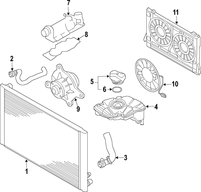4E0121212G - Cooling System: Radiator for Audi Image