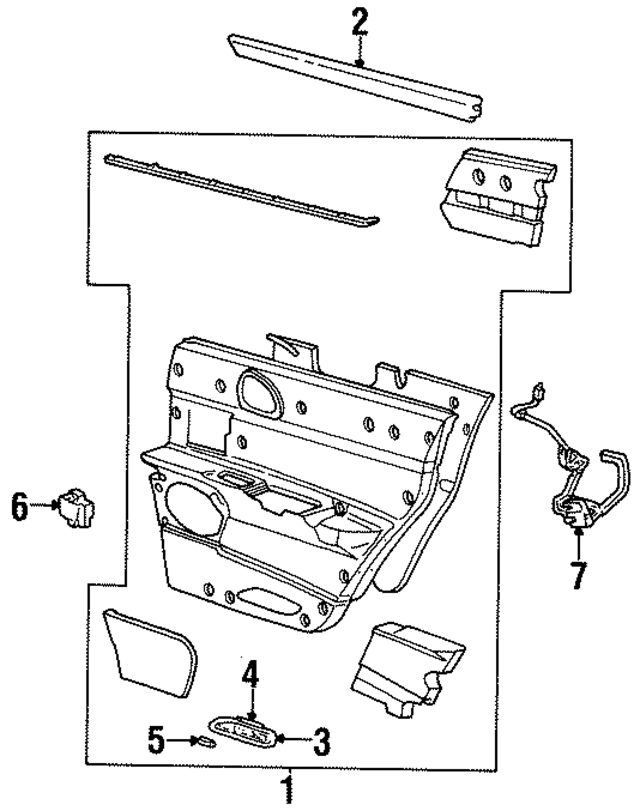 F8OZ5427407AAD - : Door Interior Trim Panel for Ford Image