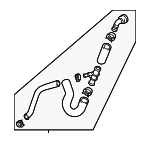 5Q0122073AB - Cooling System: Water Hose Assembly for Audi: A3, A3 Quattro, S3, TT Quattro, TTS Quattro Image