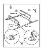 82204101 - Mopar Accessories - Component Parts: Ski - 4 Pair Carrier Kit for Mopar Image
