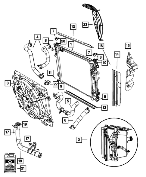 Radiator and Related Parts; Charge Air Cooler for 2009 Chrysler Town & Country #0