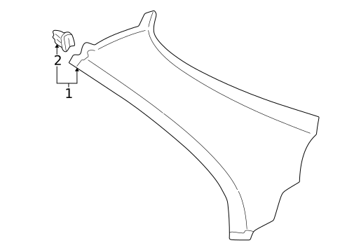 Interior Trim - Quarter Panels for 1997 Acura Integra #1