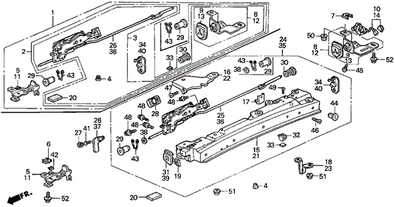 Roof Side Lock for 1995 Honda Civic del Sol #0