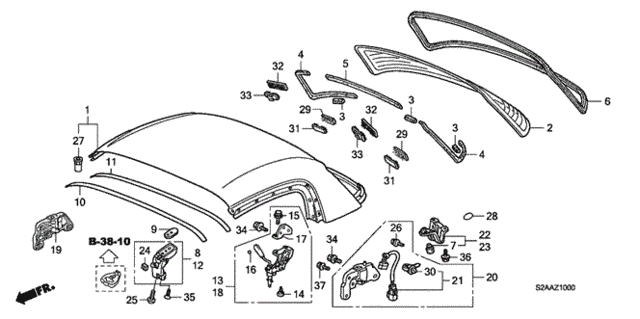 Roof Panel (Accessory Hardtop) for 2008 Honda S2000 #0