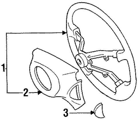 Steering Wheel & Trim for 1993 Toyota Previa #0