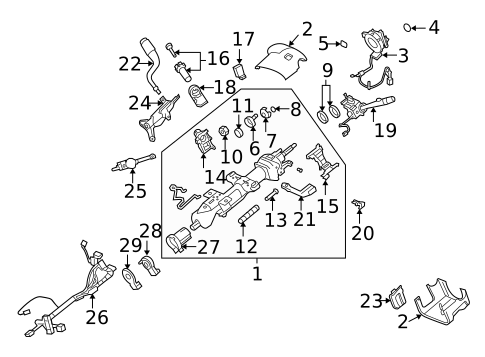 Steering Column for 2013 GMC Sierra 1500 #0