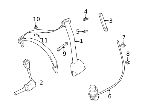 Front Seat Belts for 1995 BMW 750iL #0