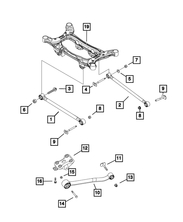 6511781AA - Rear Suspension: Hex Lock Nut for Dodge: Hornet | Fiat: 500X | Jeep: Compass, Renegade Image