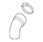 6C0145838A - Cooling System: Connector Hose for Volkswagen: Arteon, Golf, Golf Alltrack, Golf R, Golf SportWagen, GTI, Tiguan Image