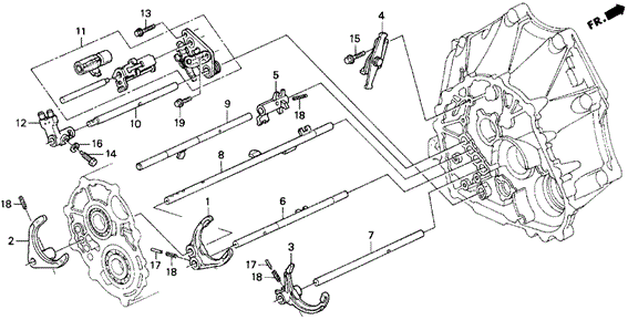 MT Shift Fork for 1995 Acura Legend #0