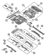 55256759AH - Body Sheet Metal Except Doors: Rear Floor Pan for Mopar Image