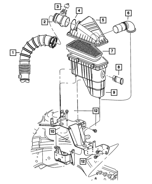 Air Cleaner for 2003 Chrysler PT Cruiser #1