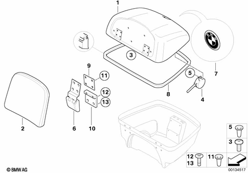 Motorcycle Trim Section, Windshield for 2002 BMW-Motorrad R 1200 CL #5