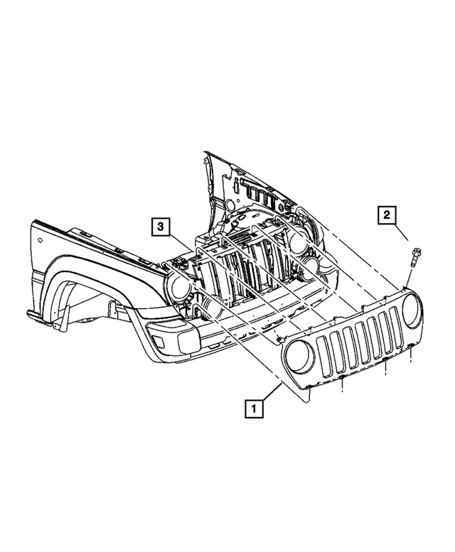 5JJ86ZZZAF - Cooling: Radiator Grille for Mopar Image image