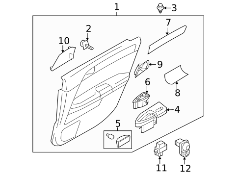 Rear Door for 2010 INFINITI M45 #2