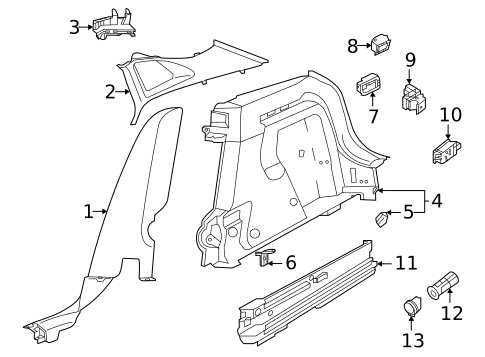 Interior Trim - Quarter Panels for 2024 Volkswagen ID.4 #0